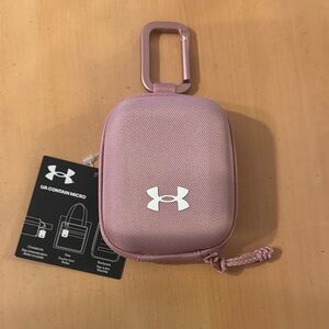 NWT Under Armour Mauve Electronics Micro Case with Carabiner Clip